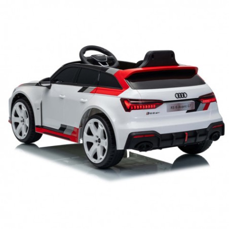 COCHE INFANTIL A BATERIA CON CONTROL REMOTO AUDI RS6 GT AVANT BLANCO