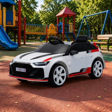 COCHE INFANTIL A BATERIA CON CONTROL REMOTO AUDI RS6 GT AVANT BLANCO