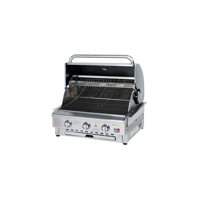 BARBACOA DE GAS INOX PRO 3 FUEGOS SOBREMESA MUVIP