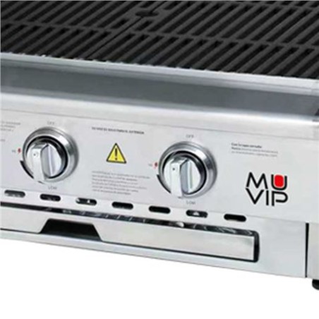 BARBACOA DE GAS INOX PRO 3 FUEGOS SOBREMESA MUVIP
