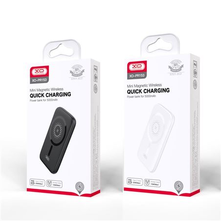 POWERBANK PR153 CARGA MAGNÉTICA + TIPO C 5000MAH | 15W | NEGRA XO - XOPR153BK-4