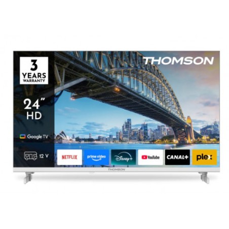 TELEVISOR BLANCO LED HD 24" | WIFI | BLUETOOTH | SMART TV | 12V THOMSON