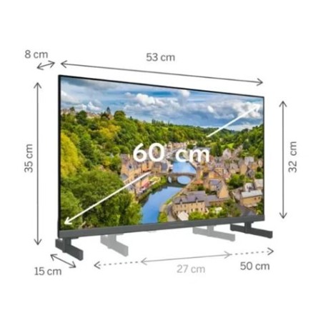 TELEVISOR BLANCO QLED HD 24" | WIFI | BLUETOOTH | SMART TV | 12V THOMSON