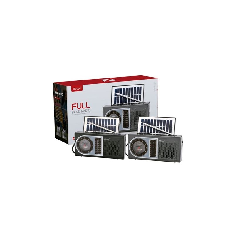 RADIO SOLAR - ALTAVOZ BT | USB | TF | FM | AM | SW | SOLAR PANEL GENX