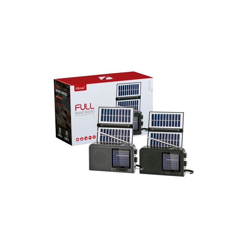 RADIO SOLAR - ALTAVOZ BT | USB | TF | LINEIN | FM | AM | SW | PANEL GENX