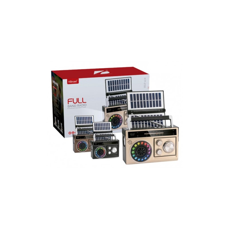 RADIO SOLAR - ALTAVOZ BT | USB | TF | LINEIN | FM | AM | SW | RGB GENX