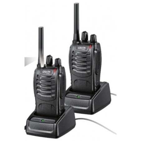 PACK 2 WALKIE-TALKIE BANDA BLUETOOTH 446MHZ 3KM GREENLYCA