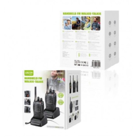 PACK 2 WALKIE-TALKIE BANDA BLUETOOTH 446MHZ 3KM GREENLYCA
