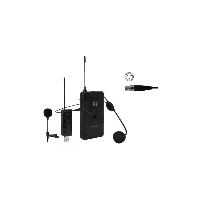 MICROFONO DE CABEZA Y SOLAPA UHF FONESTAR