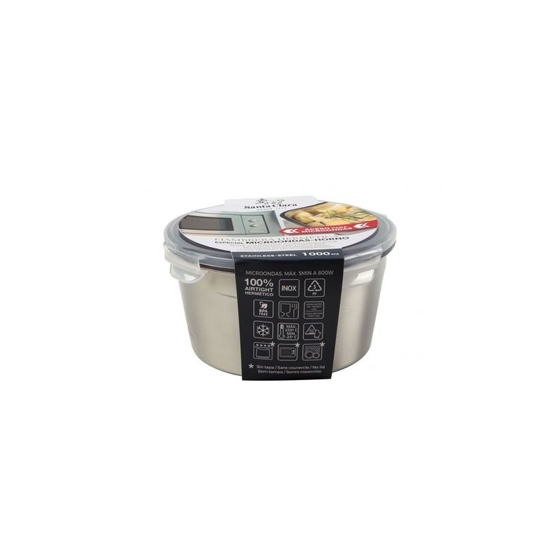 FIAMBRERA ACERO 1L APTA PARA MICROONDAS Y HORNO STA CLARA