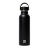BOTELLA TERMO 600ML ACERO INOXIDABLE BASE SILICONA NEGRO SAFTA