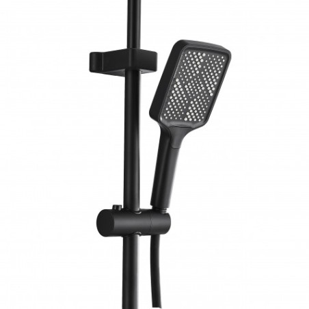 COLUMNA DE DUCHA COMPLETA SEL. BOTON DISPLAY NEGRA FONTASTOCK