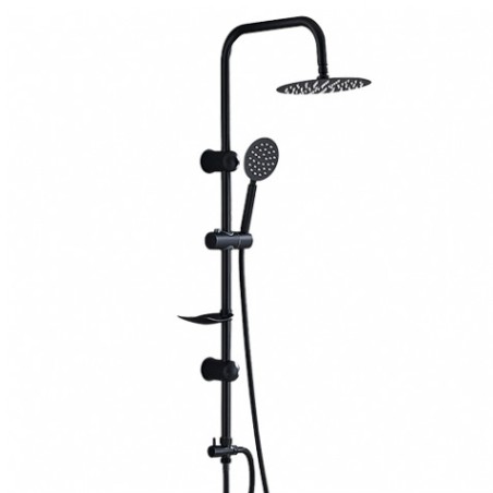 COLUMNA DE DUCHA VERTICAL SIN GRIFO NEGRA FONTASTOCK