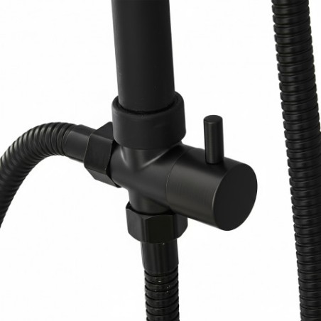 COLUMNA DE DUCHA VERTICAL SIN GRIFO NEGRA FONTASTOCK