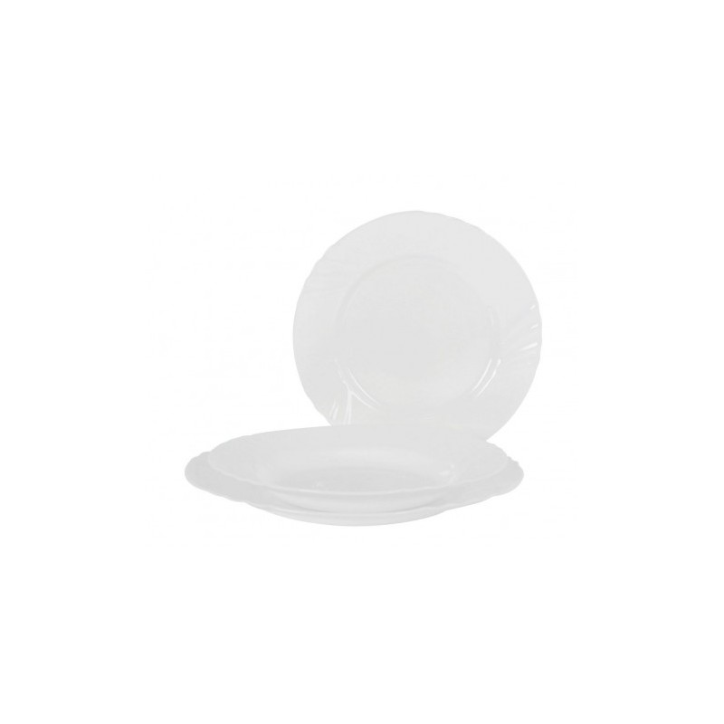VAJILLA 12 PIEZAS REDONDA BLANCO OPAL EVERETT