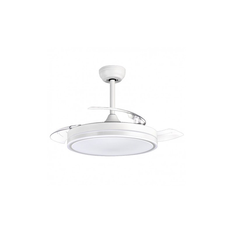 VENTILADOR DE TECHO RETRÁCTIL 30W CON LED Y 6 VELOCIDADES BLANCO MUVIP