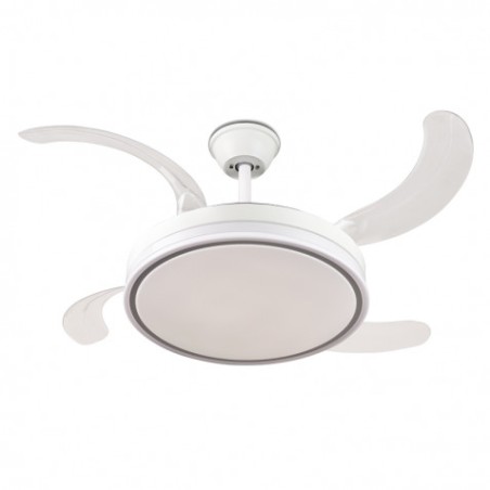 VENTILADOR DE TECHO RETRÁCTIL 30W CON LED Y 6 VELOCIDADES BLANCO MUVIP