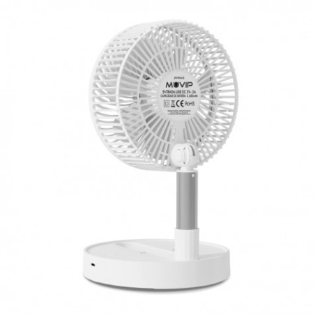 VENTILADOR PORTATIL EXTENSIBLE Y PLEGABLE 8" BATERÍA MUVIP
