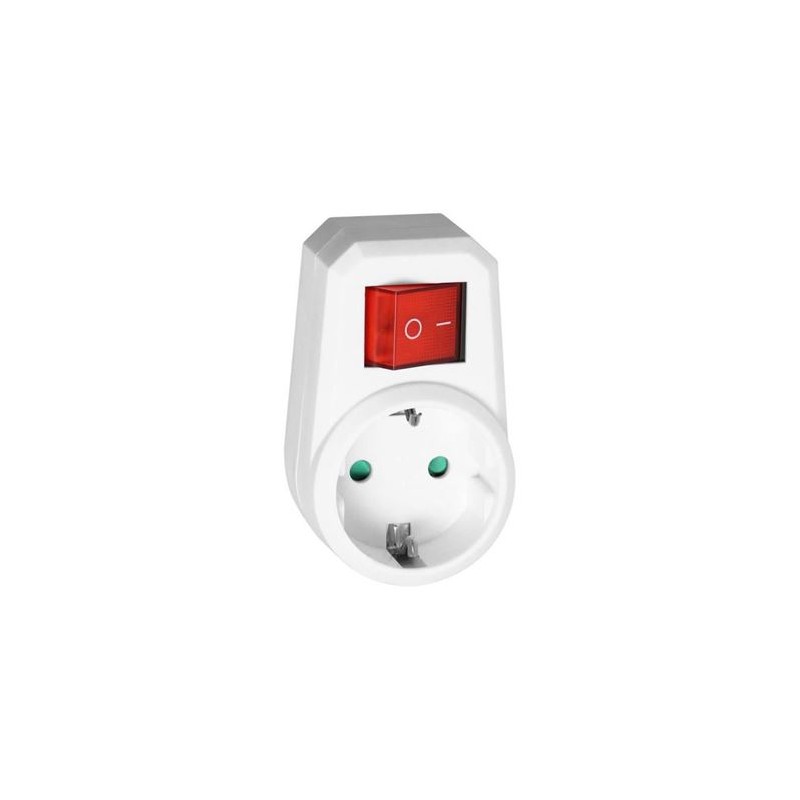 ENCHUFE SCHUKO 1 TOMA CON INTERRUPTOR