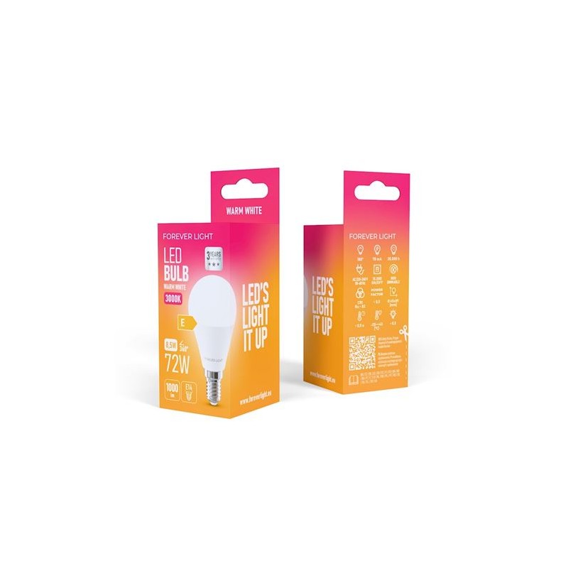 BOMBILLA LED C37 | 8.5W | 1000LM | E14 | LUZ CALIDA FOREVER