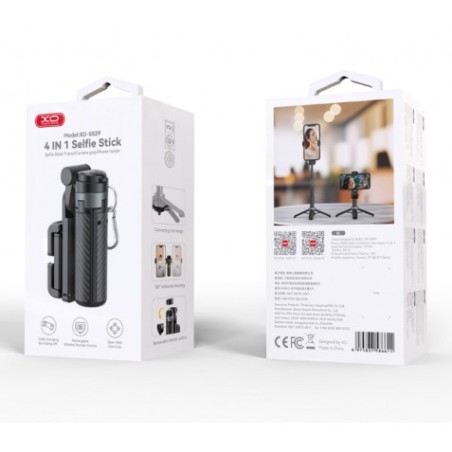 SOPORTE TRIPODE Y STICK SELFIE BLUETOOTH SS29 NEGRO XO