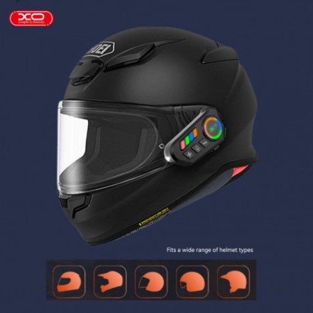 AURICULAR MANOS LIBRES BLUETOOTH PARA CASCO CON RGB BE56 XO