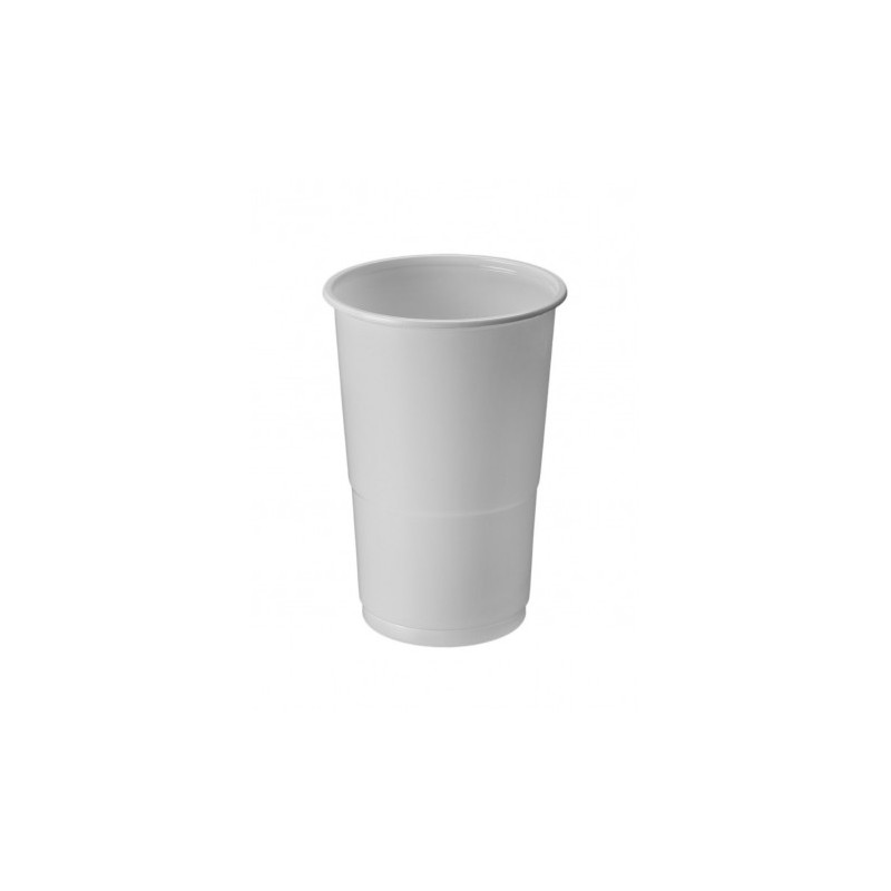PACK 50 VASOS PLASTICOS BLANCO 250CC ALGON