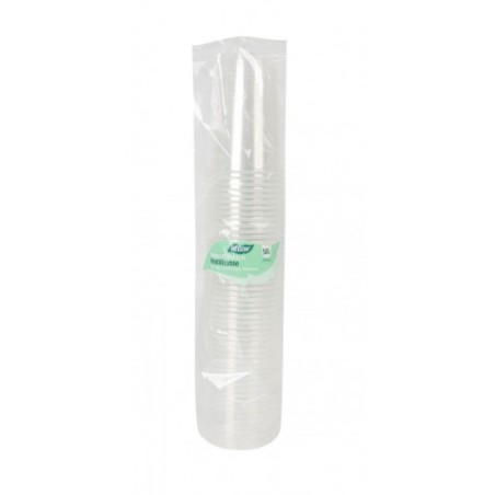 PACK 50 VASOS PLASTICOS TRANSPARENTE 250CC ALGON
