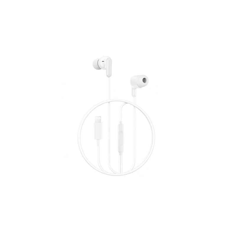 AURICULAR CON MICROFONO CON PUERTO LIGHTNING EP85 BLANCO XO
