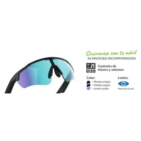 GAFAS DEPORTIVAS BLUETOOTH CON AUDIO-X Y APP TRADUCCION SIMUL GB-7707 GEN-X