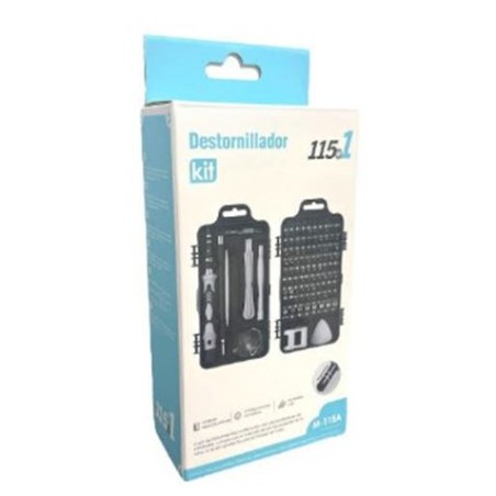 SET DESTORNILLADOR 115 EN 1 CON ESTUCHE DE TRANSPORTE