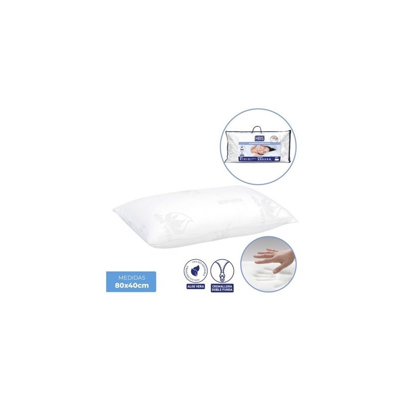ALMOHADA VISCOELASTICA 80X40CM HBS