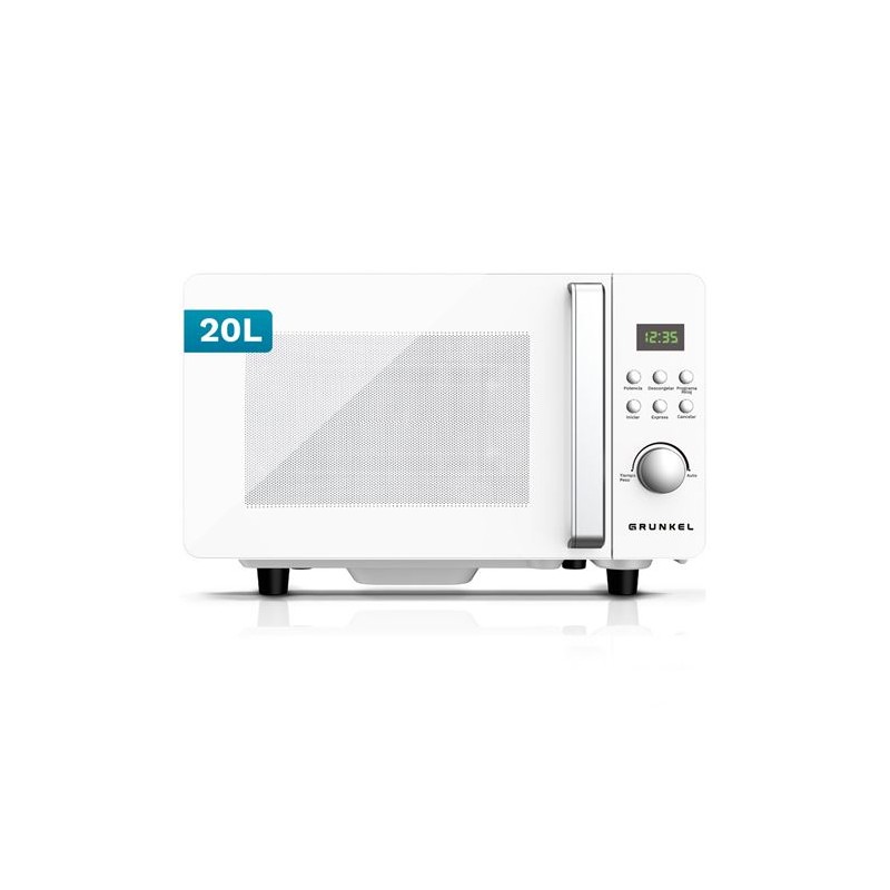 MICROONDAS SIN PLATO CON GRILL 20 LITROS 700W GRUNKEL