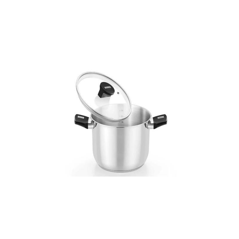 OLLA DE ACERO INOX CON TAPA DE CRISTAL 18CM ELITE MONIX