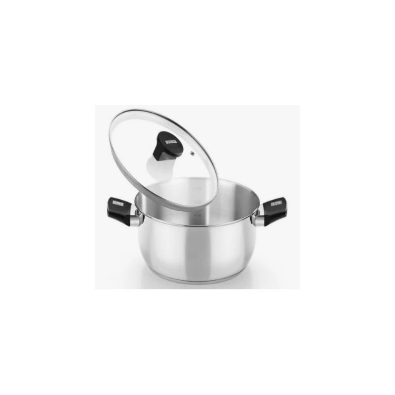 CACEROLA ACERO INOX CON TAPA VIDRIO...