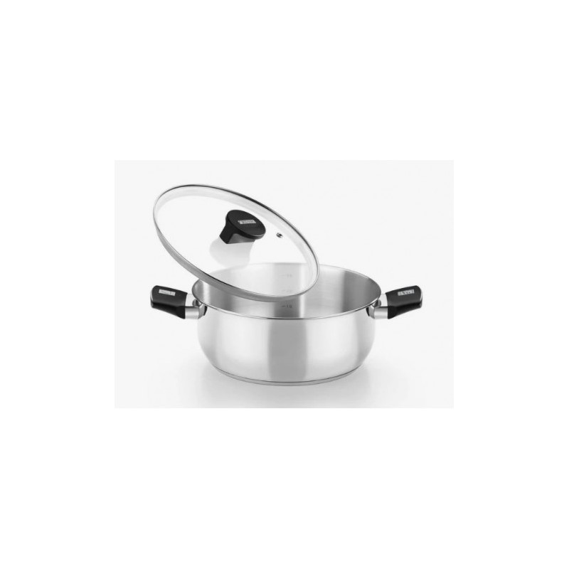 CACEROLA ACERO INOX CON TAPA VIDRIO...