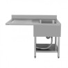FREGADERO INDUSTRIAL 140X70X85CM CUBETA DERECHA Y ESTANTE CHEF PRO