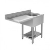 FREGADERO INDUSTRIAL 140X70X85CM CUBETA DERECHA Y ESTANTE CHEF PRO