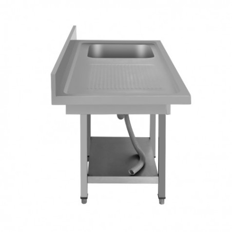 FREGADERO INDUSTRIAL 140X70X85CM CUBETA DERECHA Y ESTANTE CHEF PRO