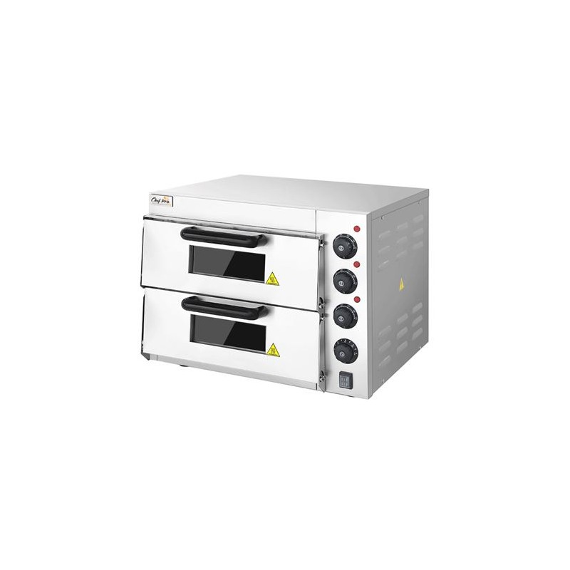HORNO DE PIZZA ELÉCTRICO PROFESIONAL 2 CÁMARAS 3000W CHEF PRO