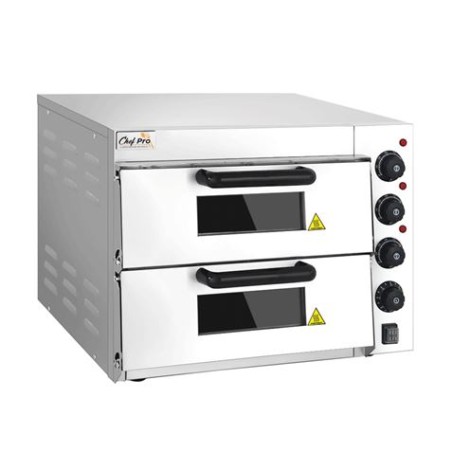 HORNO DE PIZZA ELÉCTRICO PROFESIONAL 2 CÁMARAS 3000W CHEF PRO