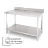 MESA DE TRABAJO ACERO INOXIDABLE 120X70X85CM CON RESPALDO CHEF PRO