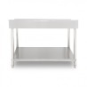 MESA DE TRABAJO ACERO INOXIDABLE 120X70X85CM CON RESPALDO CHEF PRO