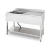 FREGADERO INDUSTRIAL 140X70X85CM CUBETA IZQUIERDA Y ESTANTE CHEF PRO