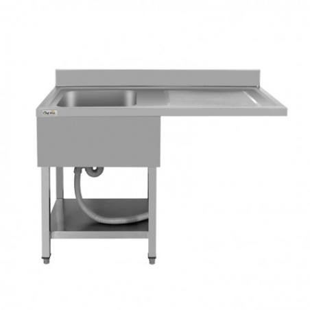 FREGADERO INDUSTRIAL 140X70X85CM CUBETA IZQUIERDA Y ESTANTE CHEF PRO