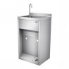LAVAMANOS ACERO INOX INDUSTRIAL CON GRIFO DE PIE Y DISPENSADOR CHEF PRO