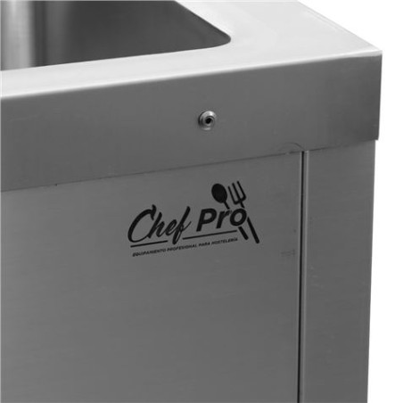 LAVAMANOS ACERO INOX INDUSTRIAL CON GRIFO DE PIE Y DISPENSADOR CHEF PRO