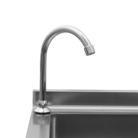 LAVAMANOS ACERO INOX INDUSTRIAL CON GRIFO DE PIE Y DISPENSADOR CHEF PRO