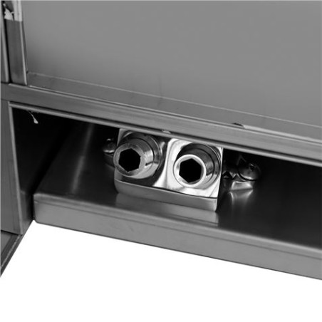 LAVAMANOS ACERO INOX INDUSTRIAL CON GRIFO DE PIE Y DISPENSADOR CHEF PRO