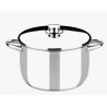OLLA DE ACERO INOXIDABLE 22CM 5 LITROS OPTIMA CON TAPA ACERO MONIX